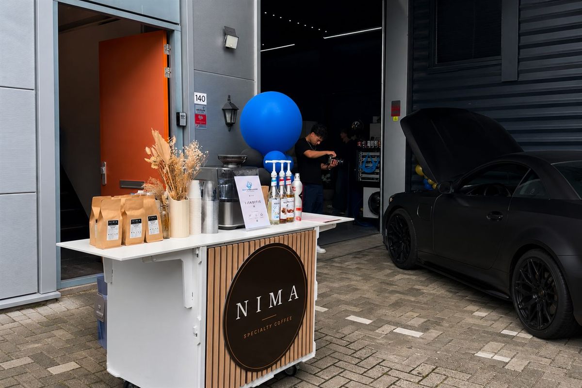 Nima Koffie mobiele koffiebar bij bedrijfsevent